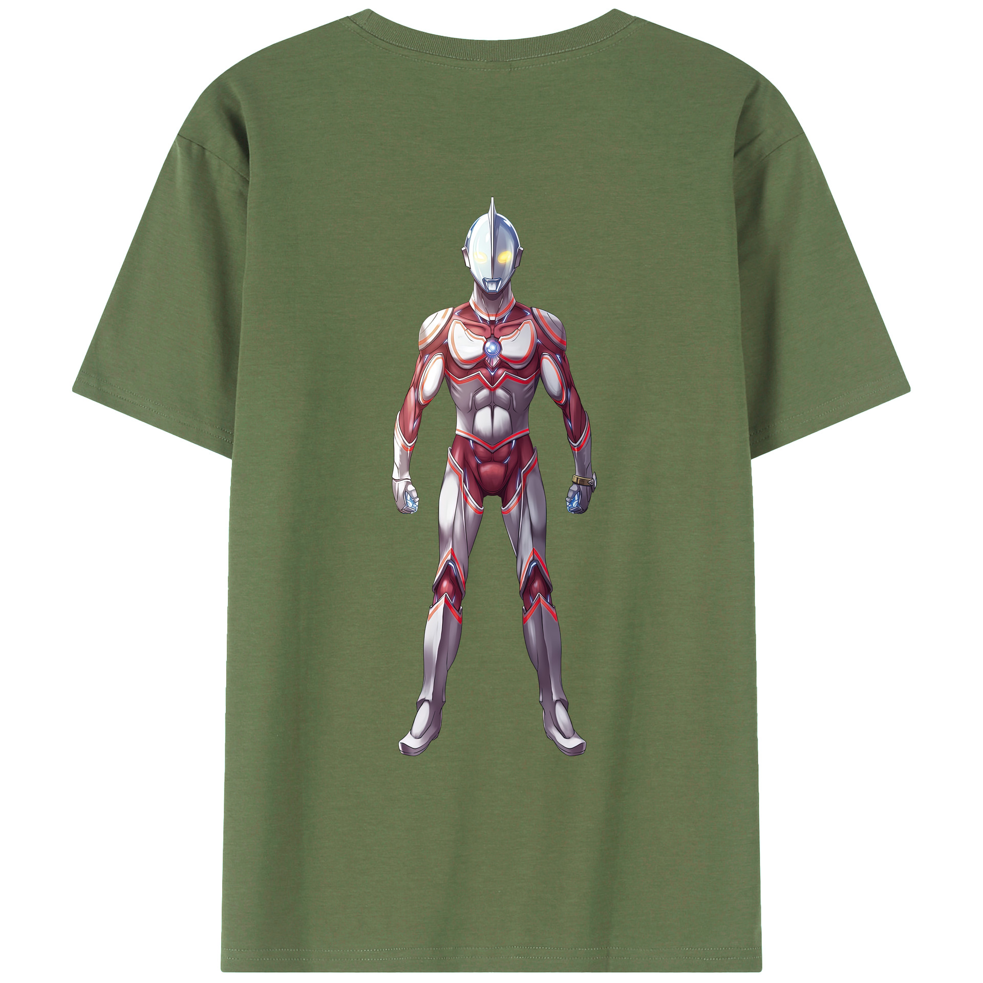 （画像用） ウルトラマン Ultraman 綿100％ メンズ半袖Tシャツ（バックプリント） 通気性